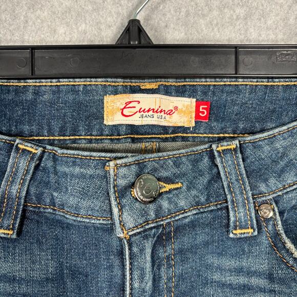Eunina Bootcut Jeans Size 5 Super Low Rise 70s Retro‎ Y2K Western Rodeo Boho - Picture 8 of 16